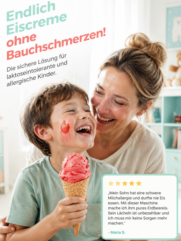 🍦 Smarte Frucht-Eismaschine: 100% natürliches Eis in 10 Sekunden! 🍓