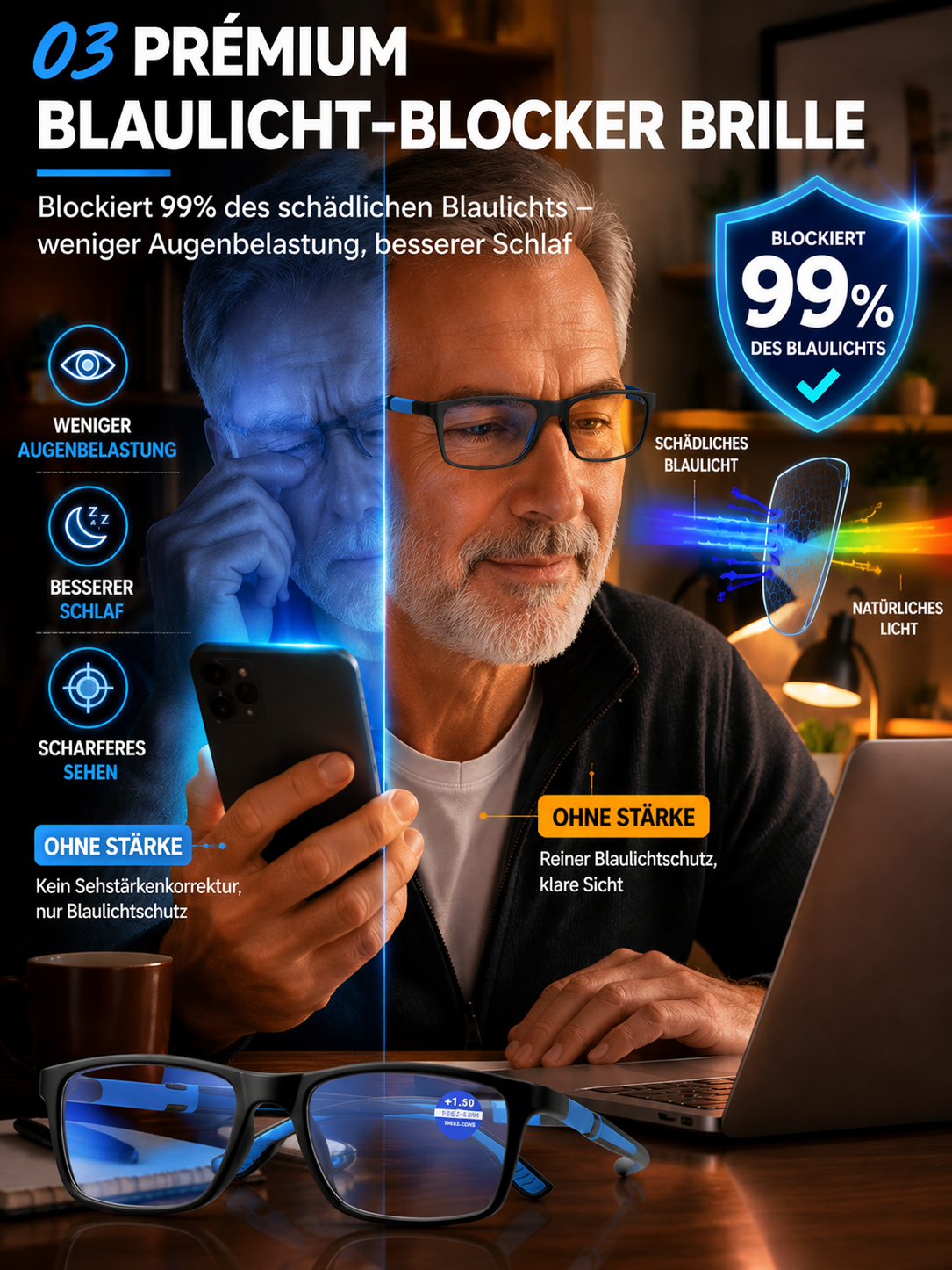 【✨ Smart-Brille ✨】DOG-Zertifiziert:Autofokus von -1000 bis +1000! 🚀