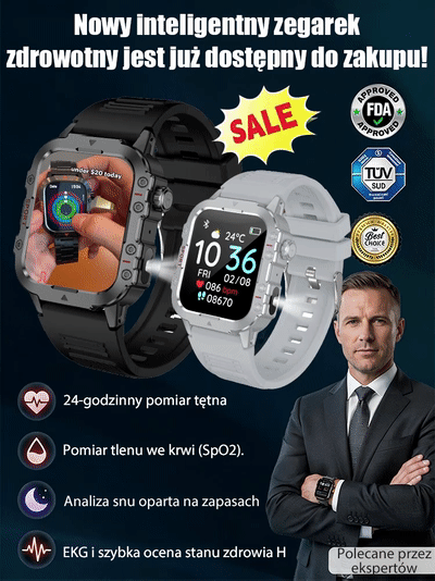 🩺Polecany przez doświadczonych internistów. ⌚W 1 sekundę monitoruje całe ciało, chroniąc Twoje zdrowie 24 godziny na dobę. ✨