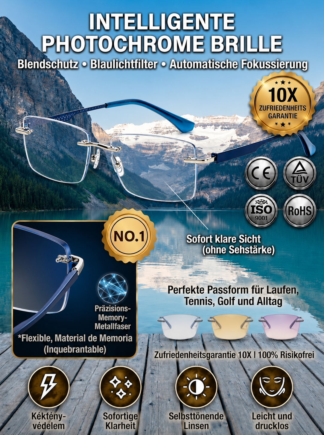 Monefageo™ Intelligente Autofokus & Photochrome Smart-Brille