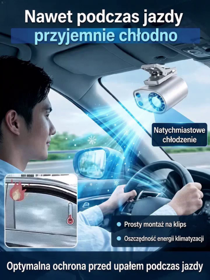 Idealne rozwiązanie do chłodzenia w plenerze: wentylator mocowany do paska, który obniża temperaturę o 16°C w 3 sekundy