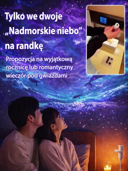 Projektor Ocean and Galaxy Starry Sky Ultra-High Definition natychmiast przemieni Twój pokój i samochód w wymarzone akwarium