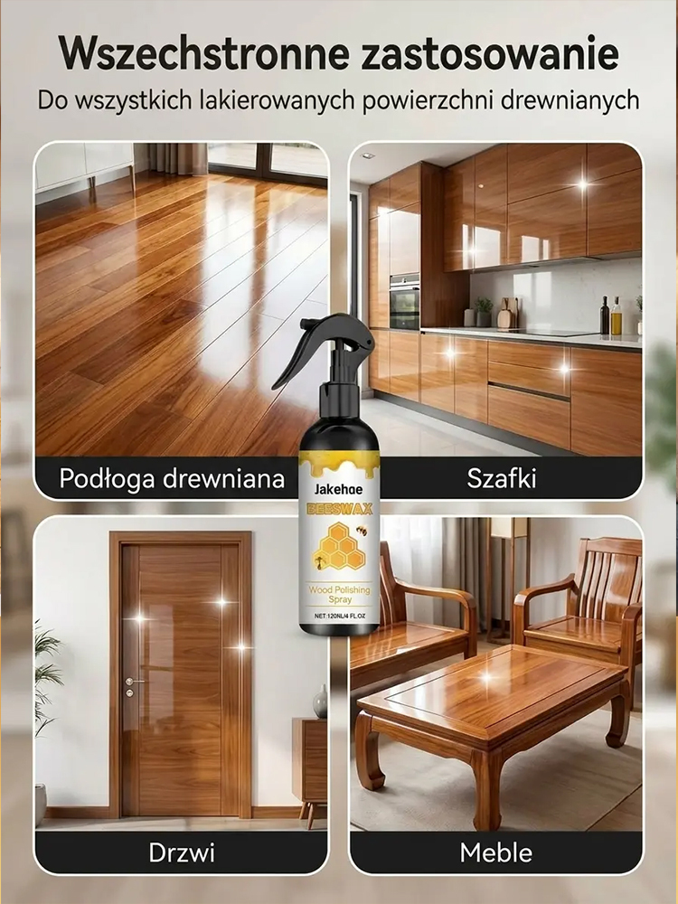 Niezbędnik w każdym domu: Spray z woskiem pszczelim czyści i chroni 🐝🛡️Bezpieczna formuła: Naturalny wosk bez smug, idealny dla Twojej rodziny 🌿👨‍👩‍👧‍👦