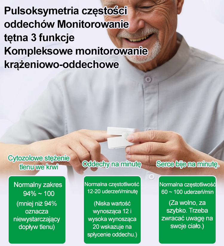 Niemiecki Standard Jakości 📱 Inteligentny Monitor SpO2 z Bluetooth (Wynik w 5s!) 💥 Wyprzedaż Magazynowa!