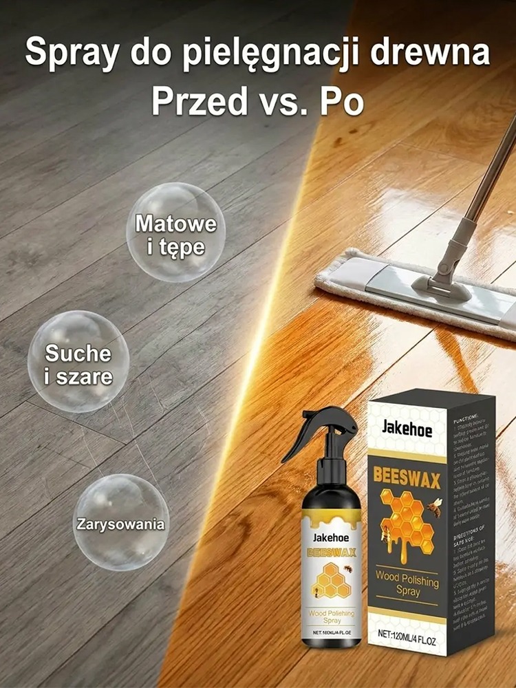 Niezbędnik w każdym domu: Spray z woskiem pszczelim czyści i chroni 🐝🛡️Bezpieczna formuła: Naturalny wosk bez smug, idealny dla Twojej rodziny 🌿👨‍👩‍👧‍👦