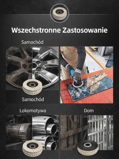 Uzyskaj lustrzany blask w kilka minut! Profesjonalne tarcze polerskie do metalu i szkła ✨🔧Tarcze filcowe 115mm. Pasują do każdej szlifierki, polerują 2x szybciej! 🚀🔨Idealne do aut, mebli i metalu – profesjonalny finisz 🏎️🪑