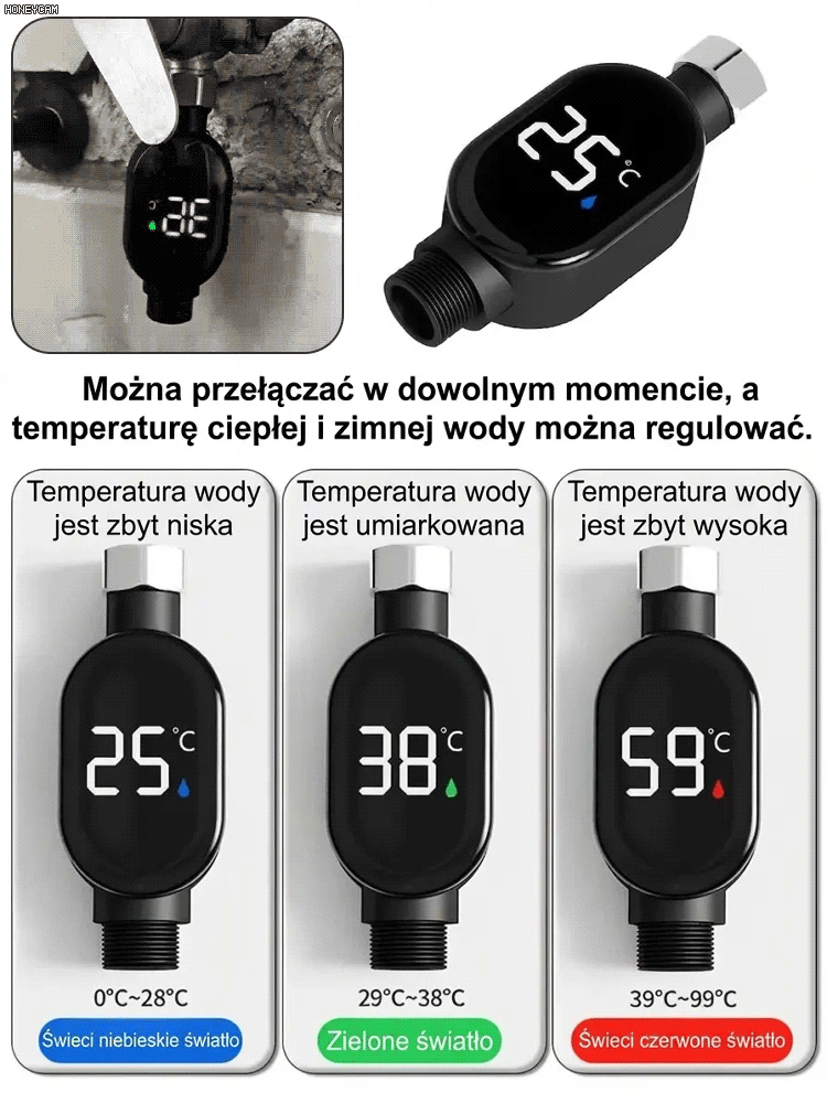 Nagradzany Elektryczny Podgrzewacz Wody z Wyświetlaczem - Gorąca Woda w 3 Sekundy bez Wymiany Kranu! Totalna Wyprzedaż! 🚀