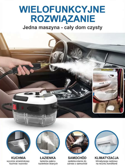 POTĘŻNA MYJKA PAROWA 2500W [105°C] + BŁYSKAWICZNA WYPRZEDAŻ -50% TYLKO DZIŚ!