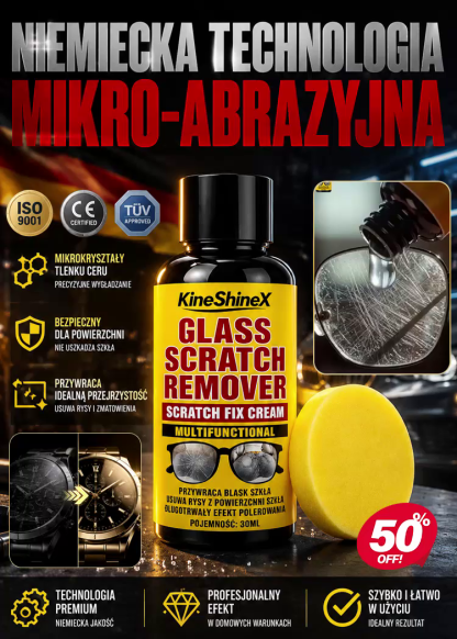 Niemiecka Technologia - Usuwa Rysy ze Szkła w 3 Minuty! |  Ostatnie 100 Sztuk z 50% Rabatem!