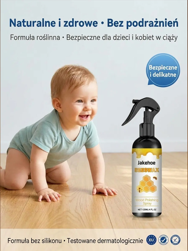 Niezbędnik w każdym domu: Spray z woskiem pszczelim czyści i chroni 🐝🛡️Bezpieczna formuła: Naturalny wosk bez smug, idealny dla Twojej rodziny 🌿👨‍👩‍👧‍👦