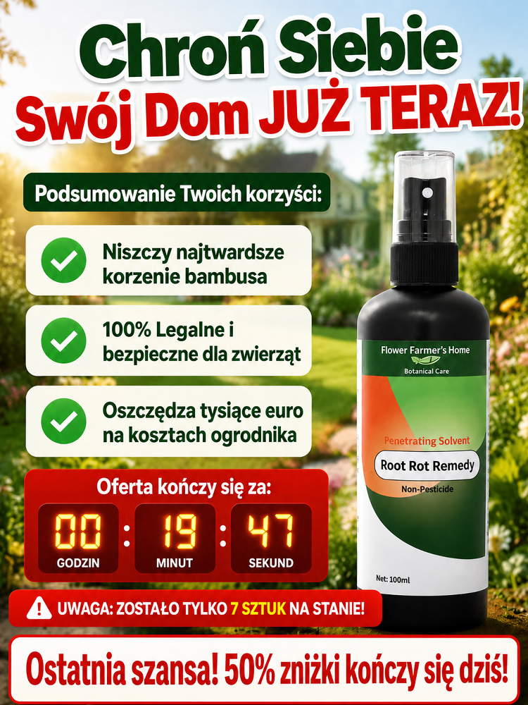 🌿 Przedłużona Wyprzedaż! Root Rot Remedy 100ml — Niszczyciel Root & Chwastów z Certyfikatem TÜV Eco-Safe! Precyzyjne Usuwanie Bez Uszkadzania Kwiatów i Mury!