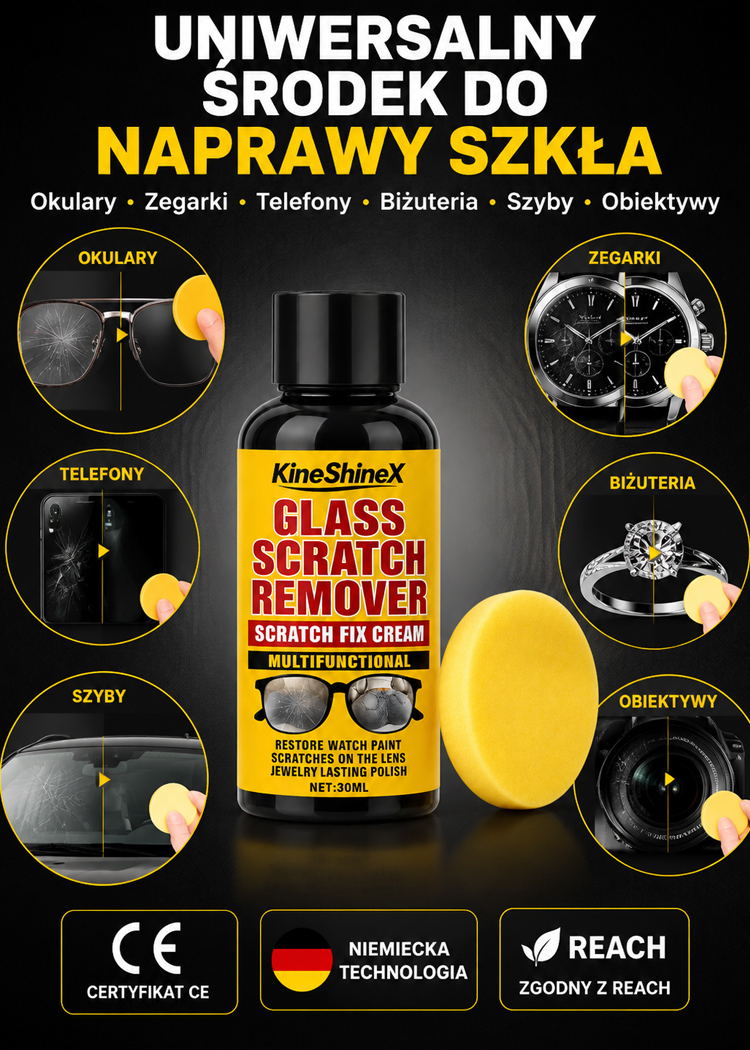 Niemiecka Technologia - Usuwa Rysy ze Szkła w 3 Minuty! |  Ostatnie 100 Sztuk z 50% Rabatem!