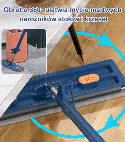 42cm Szeroki Mop Samowyciskający 360° + Skrobak EVA + Ostatnia Szansa na Wyczerpanie Zapasów!