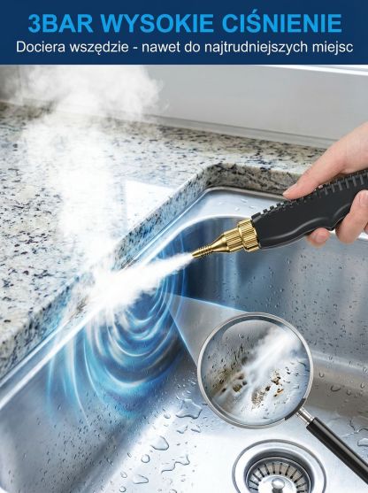 POTĘŻNA MYJKA PAROWA 2500W [105°C] + BŁYSKAWICZNA WYPRZEDAŻ -50% TYLKO DZIŚ!