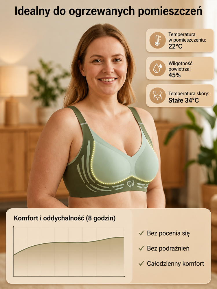 Bezszwowy Biustonosz Antygrawitacyjny (-5kg Efekt) – 100% Naturalny – Zakończenie Serii!