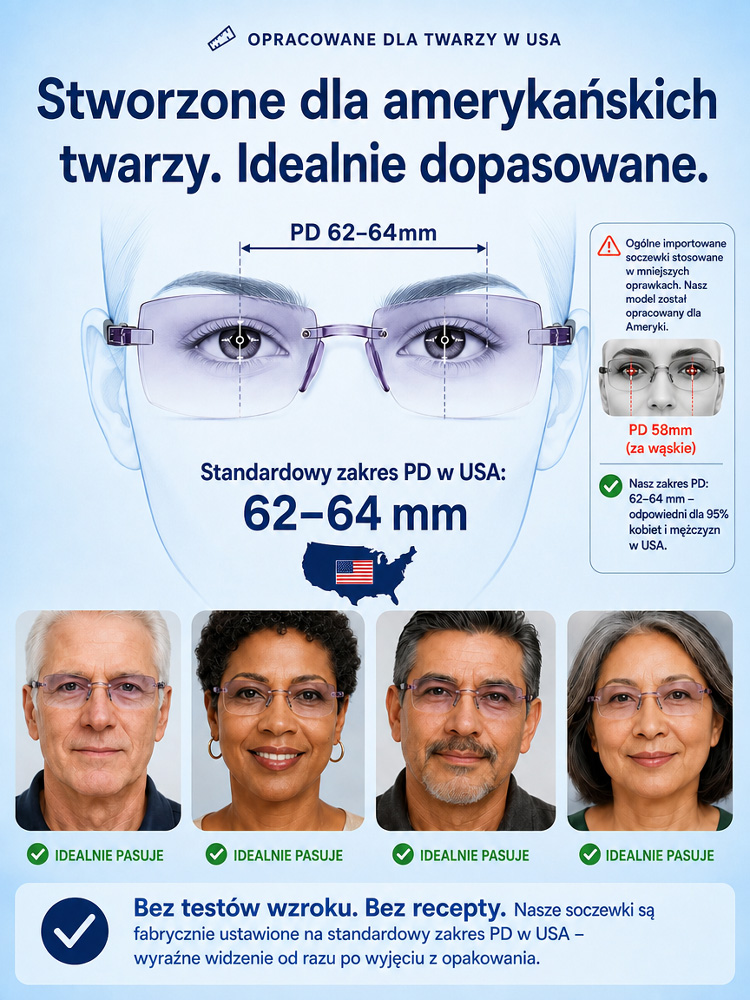 INTELIGENTNE Okulary Auto-Fokus 3w1 z Fotochromem (<30s) + Blokadą Światła Niebieskiego – Bezramkowy Design 15g [Certyfikat ISO/CE] – Wyprzedaż Specjalna!