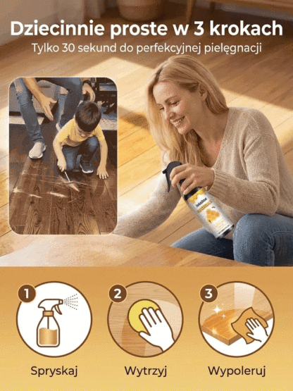 Niezbędnik w każdym domu: Spray z woskiem pszczelim czyści i chroni 🐝🛡️Bezpieczna formuła: Naturalny wosk bez smug, idealny dla Twojej rodziny 🌿👨‍👩‍👧‍👦