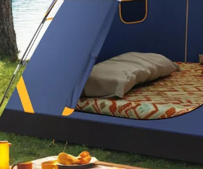 Camping Tent, 4 Person Easy Setup Waterproof Windproof Backpacking Tent with Removable Rainfly, Lightweight Portable Outdoor Family Tents for Camping, Travel, Fishing, Hiking, Scouts