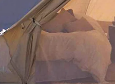 8-Person 100% Cotton Canvas Bell Tent 13 ft in Dia. Waterproof Canvas Camping Tent