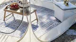 6 x 6 ft Outdoor Greenhouse Clear Camping Shelters,3-5 Persons Igloo Tent,PVC 540°Degree Fully Transparent,Weatherproof and Cold Protection Portable,for Patio and Backyard