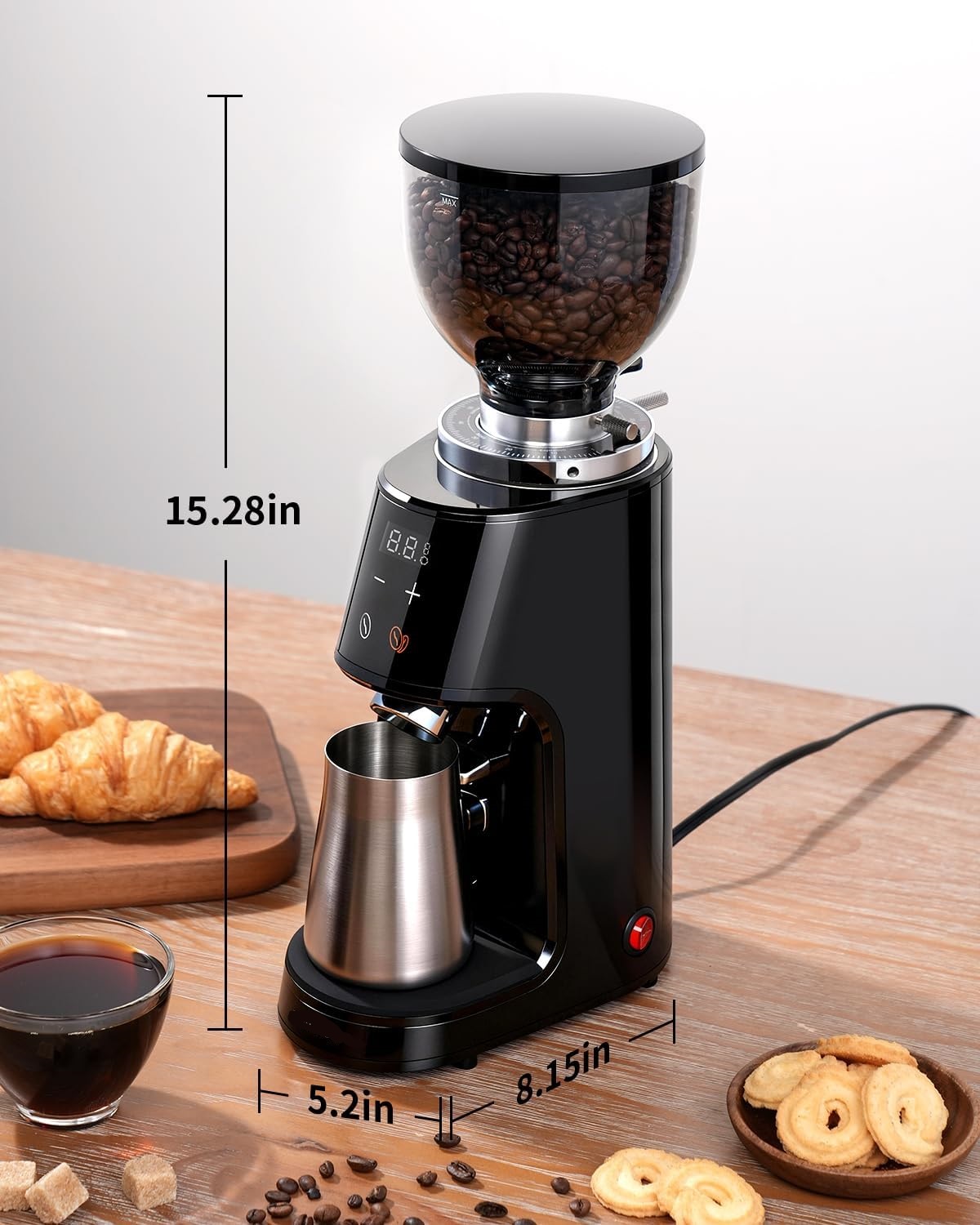 64mm Burr Coffee Grinder with 100 Grind Settings