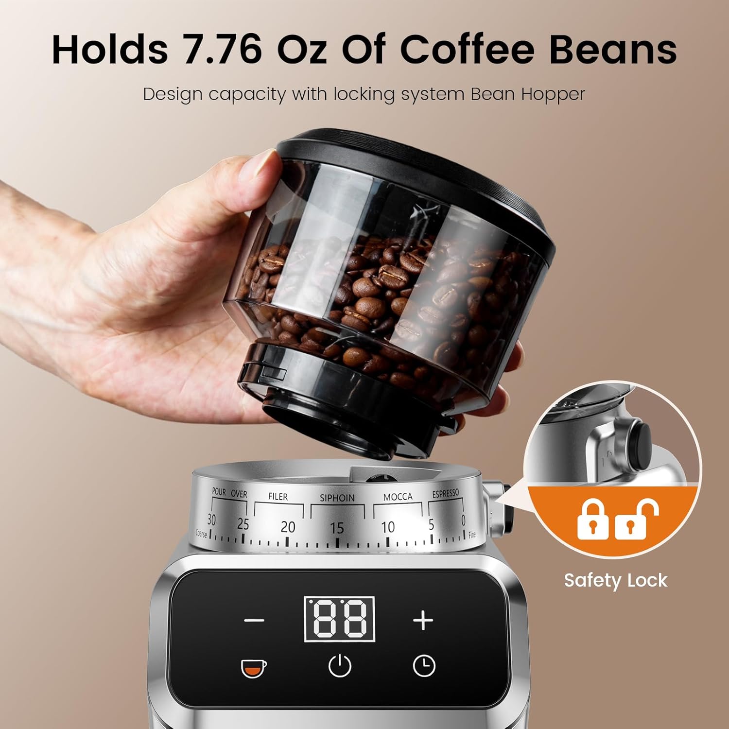 Coffee Grinder Electric,Coffee Bean Grinder with 35 Grind Settings