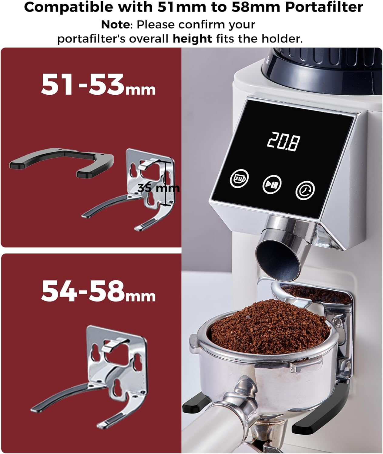 Conical Burr Coffee Grinder, 48 Grind Settings