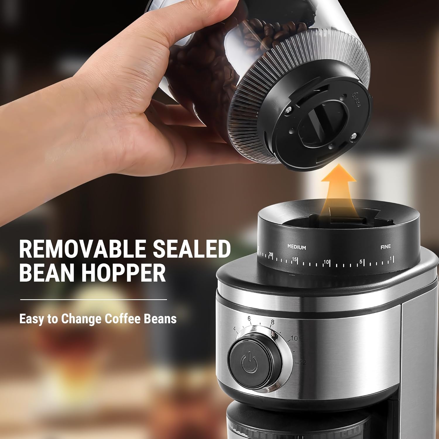 Adjustable Burr Mill Grinder for Home Use