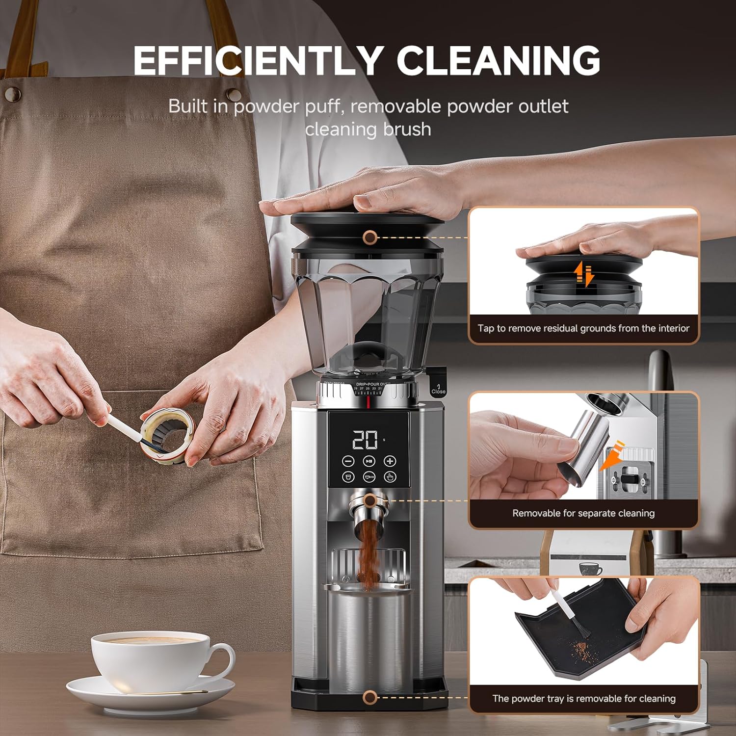 Burr Coffee Grinder with 45 Grind Settings