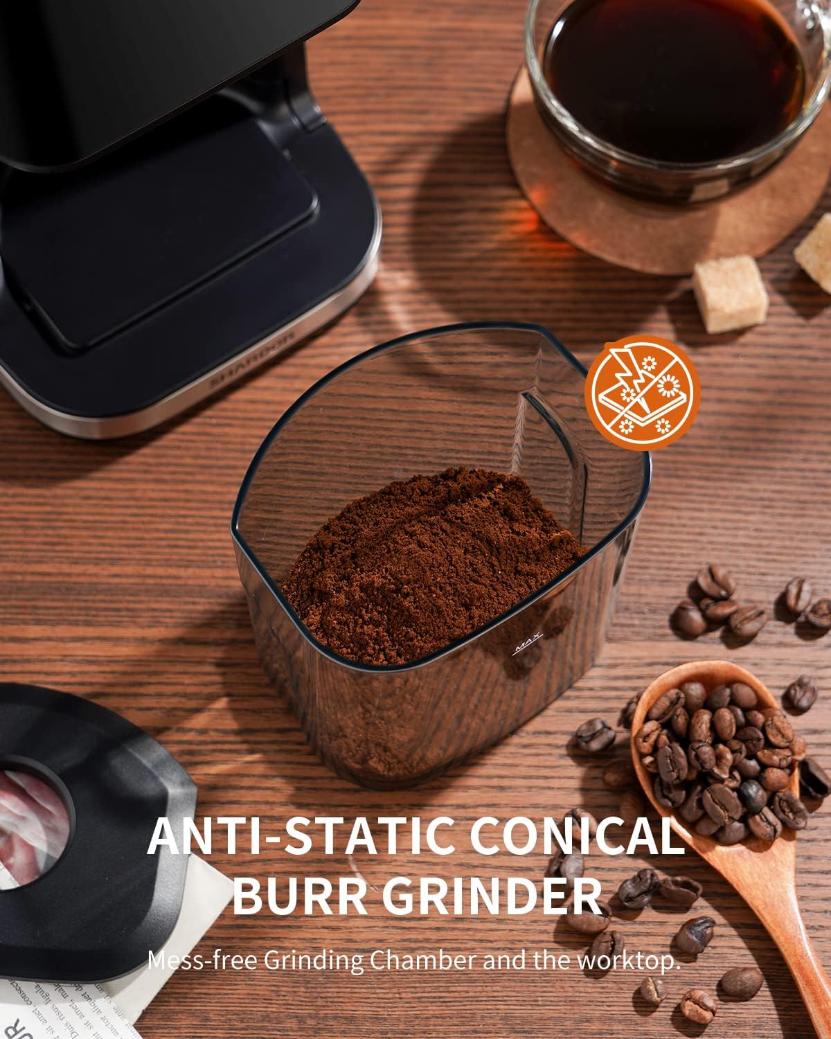 Conical Burr Espresso Coffee Grinder Electric
