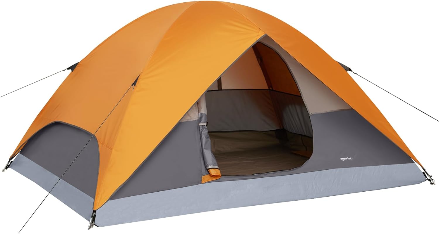 Basics Camping Tent, 3-Season Dome Design with Rainfly