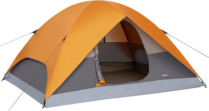 Basics Camping Tent, 3-Season Dome Design with Rainfly