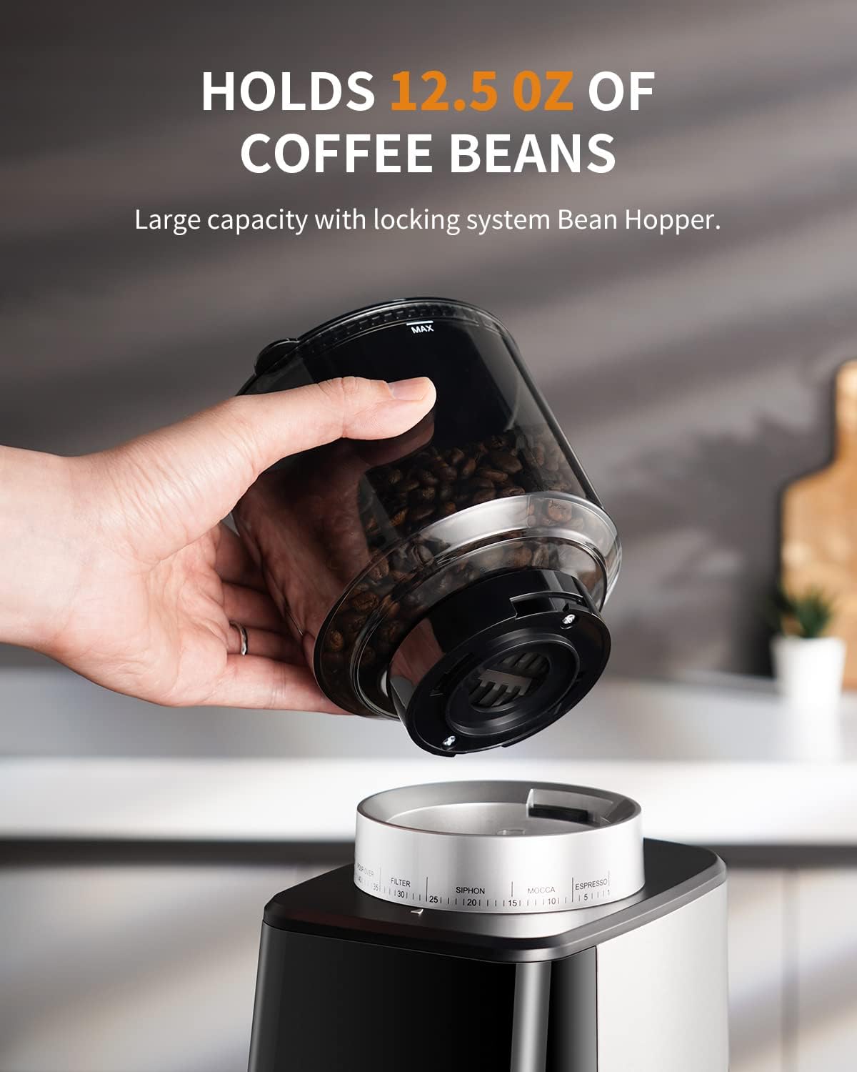 Conical Burr Espresso Coffee Grinder Electric