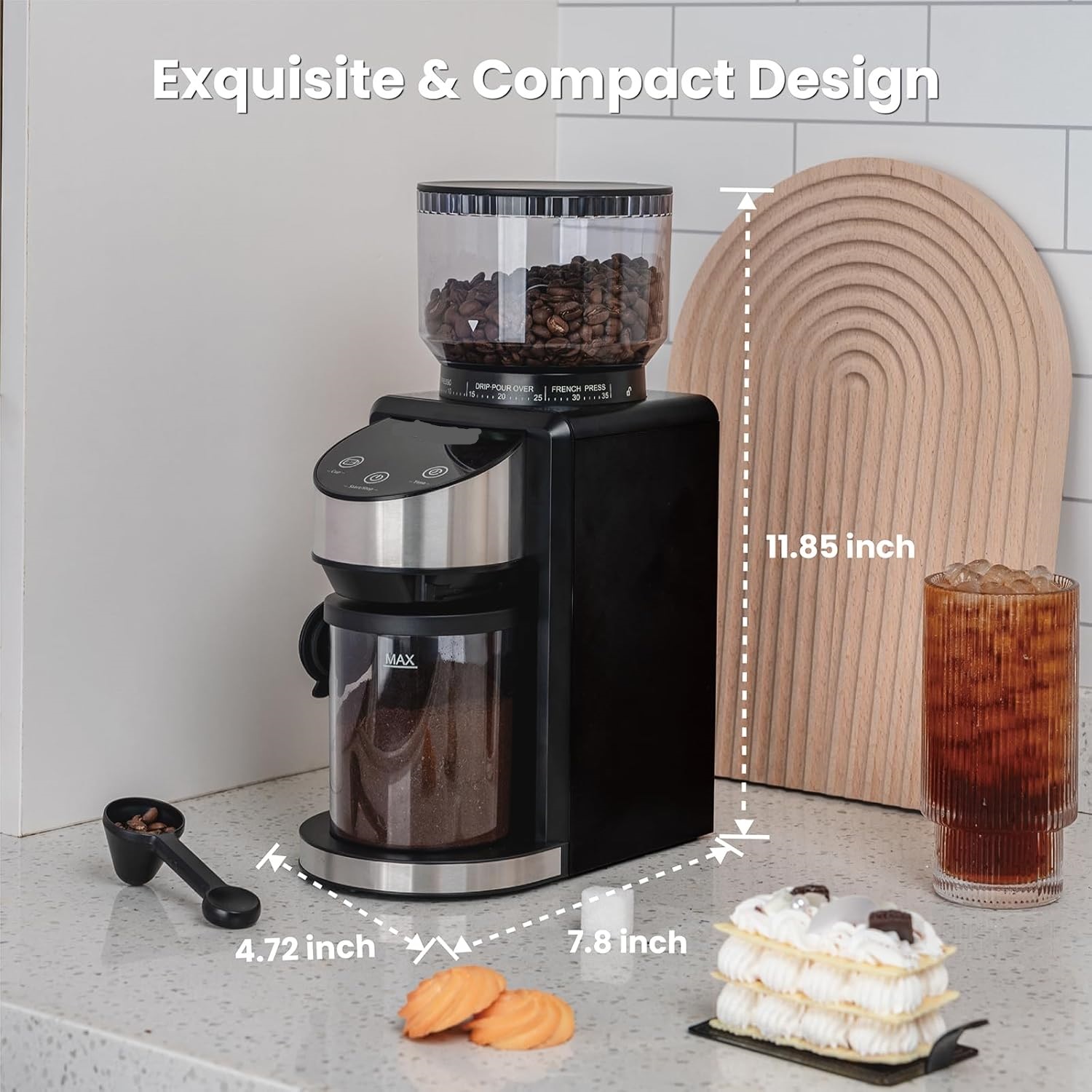 Coffee Bean Grinder with 35 Grind Settings