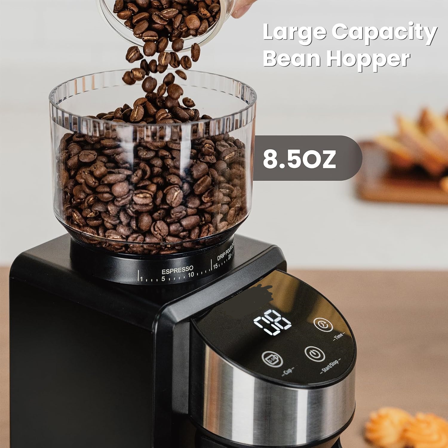 Coffee Bean Grinder with 35 Grind Settings