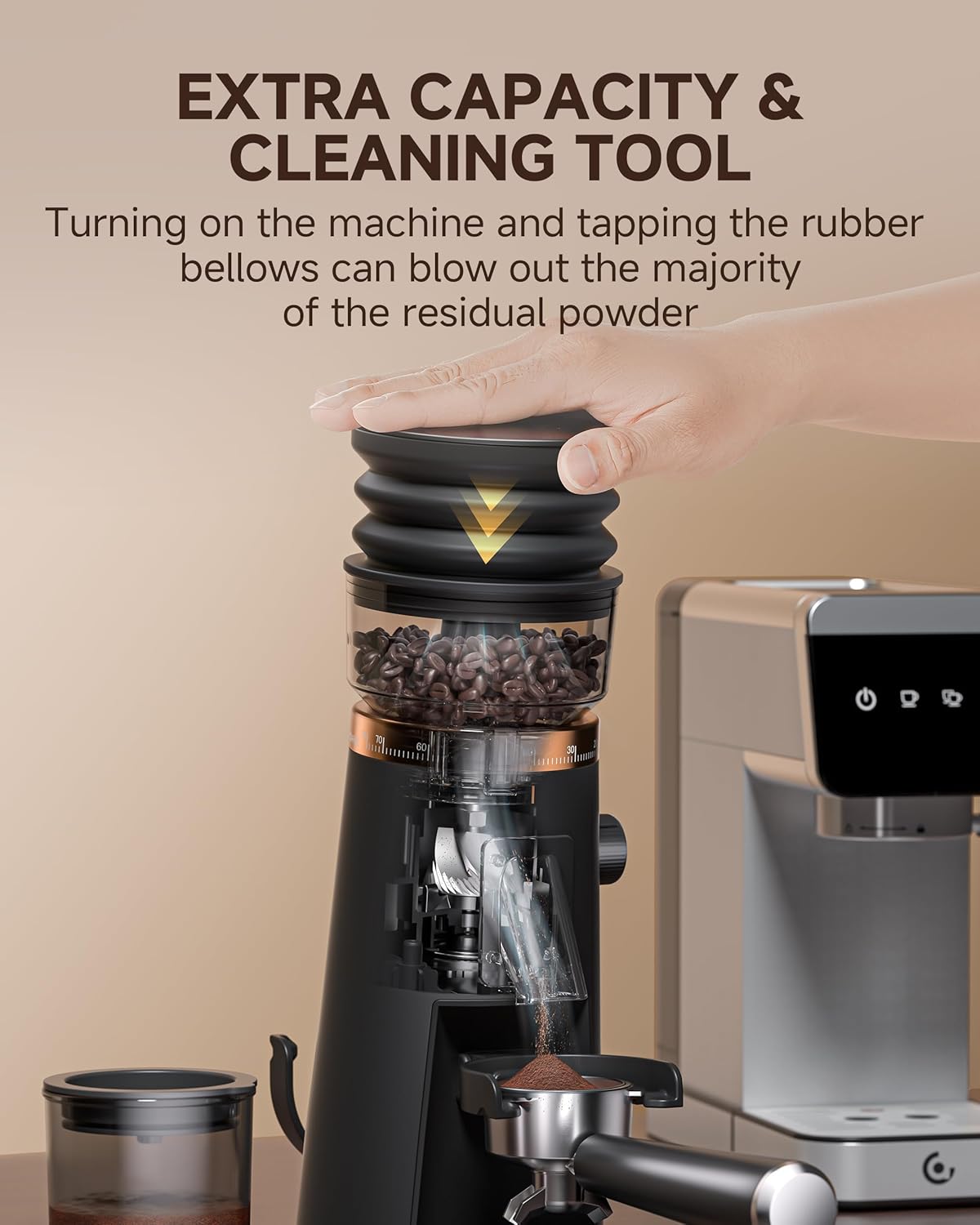 75 Settings Burr Grinder, 40mm Conical Burr