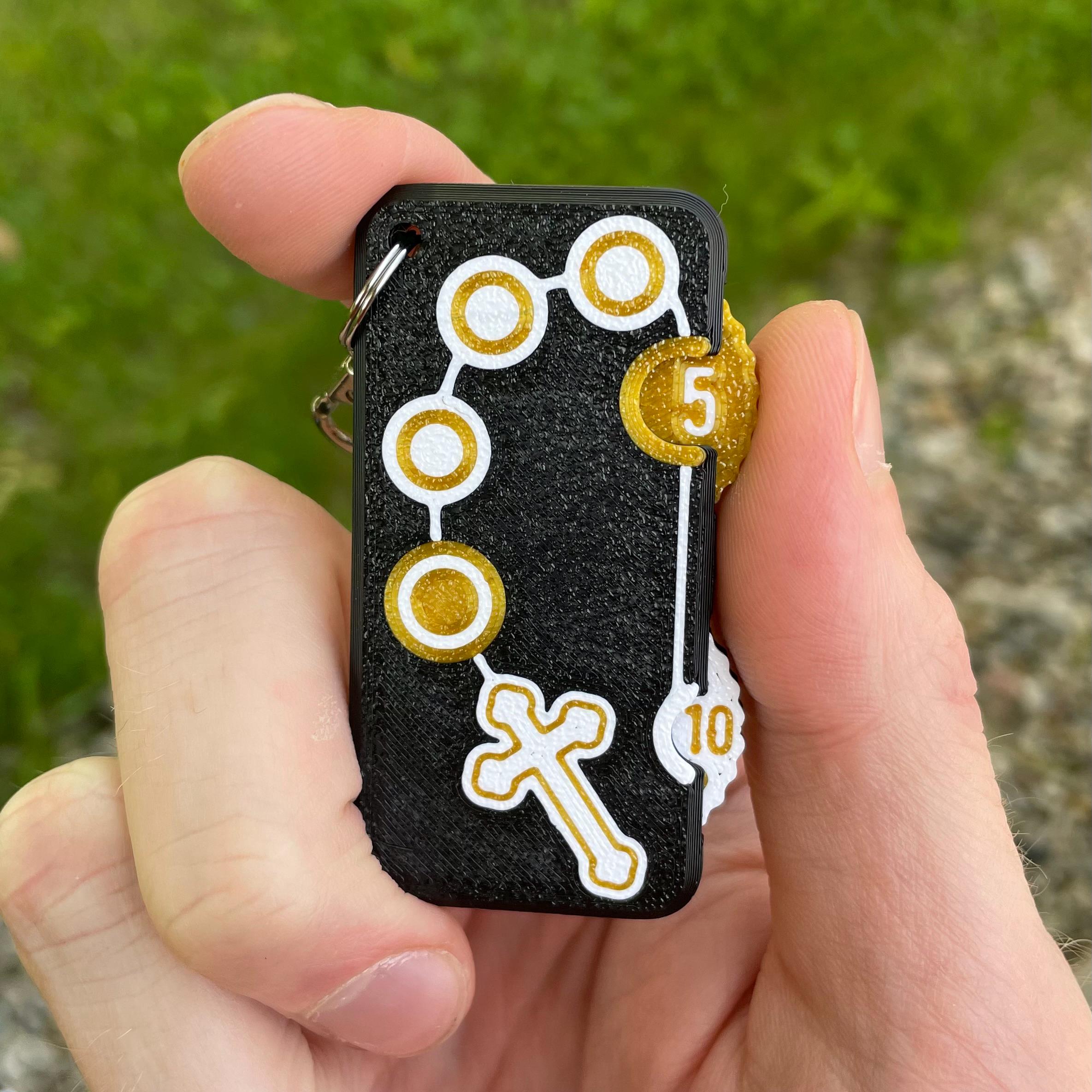 Rosary Counter Fidget Keychain
