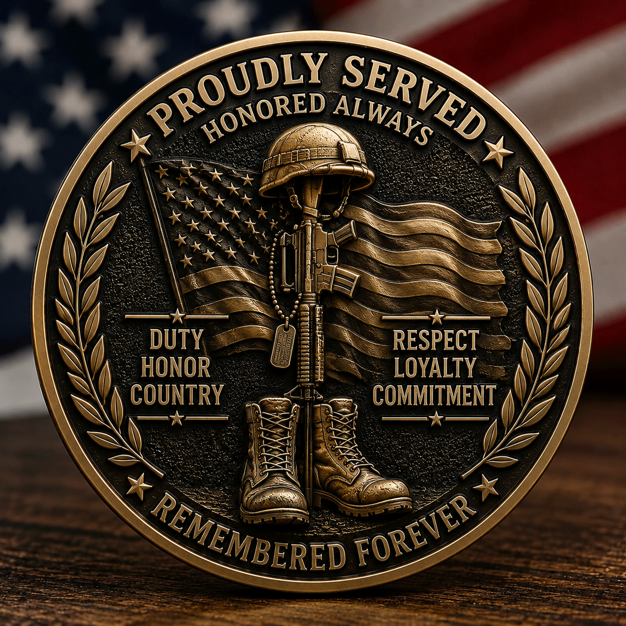 DD-214 Veteran Challenge Coin