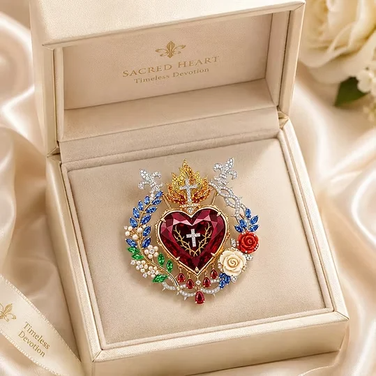 Sacred Heart of Faith Brooch