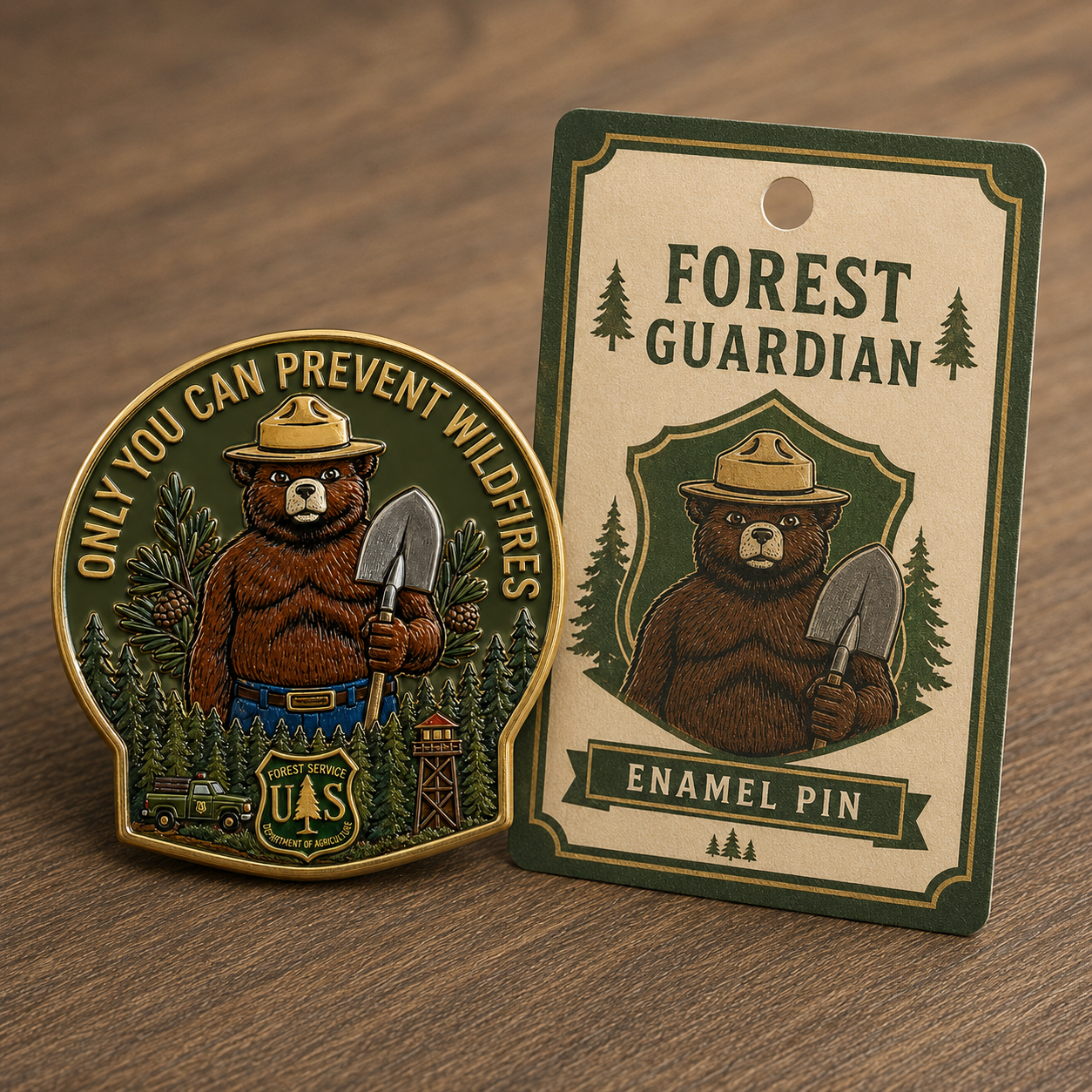 USFS “Only You Can Prevent Wildfires” Forest Guardian Enamel Pin