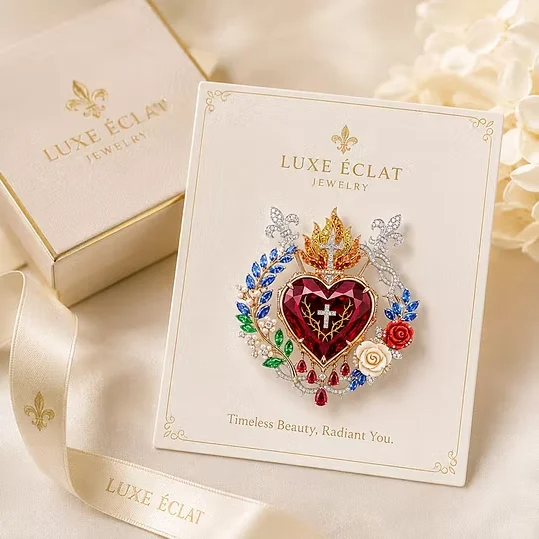 Sacred Heart of Faith Brooch