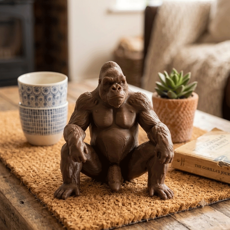 Funny Gorilla Figurine - Mature Adult Humor Prank Gift