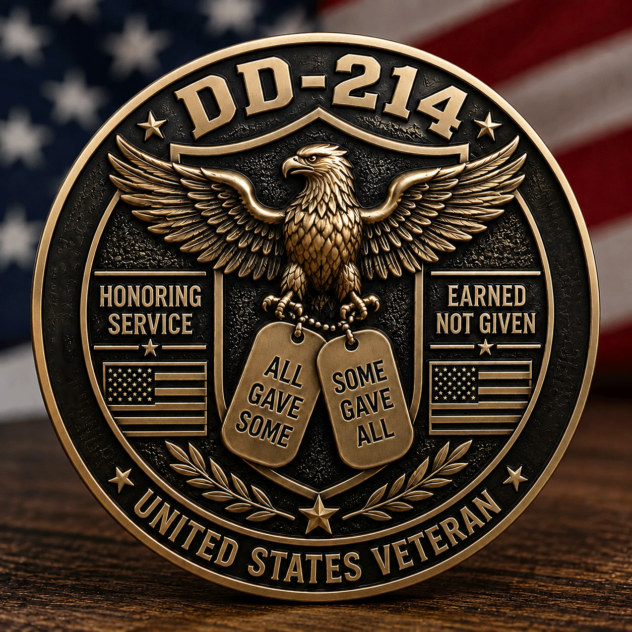 DD-214 Veteran Challenge Coin