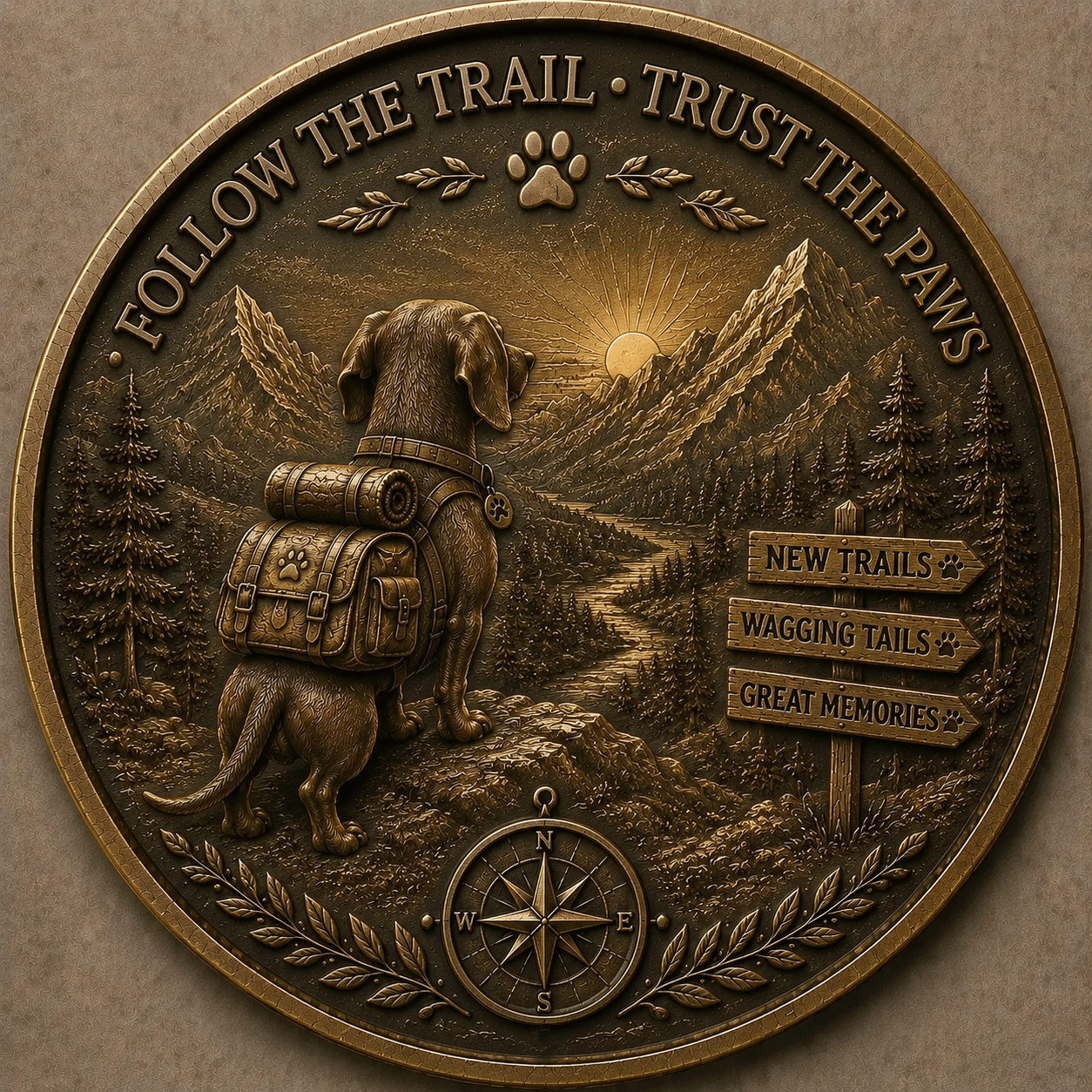 🐾 Travel Dachshund Lucky Coin