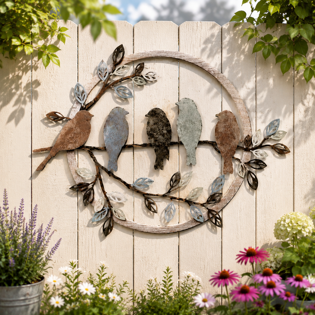 Birds on a Branch Garden Wall Decor