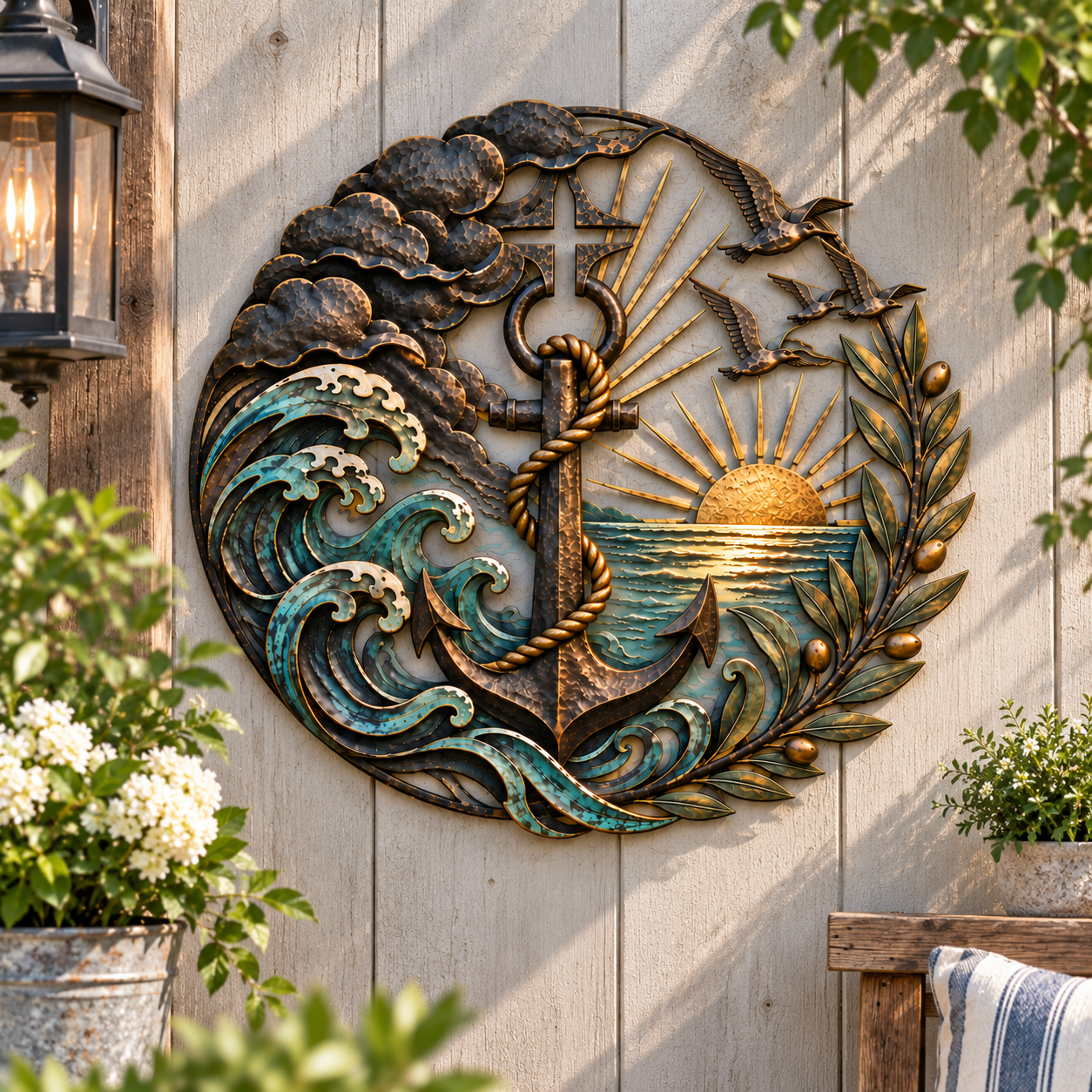 Faith Anchor Ocean Metal Wall Decor