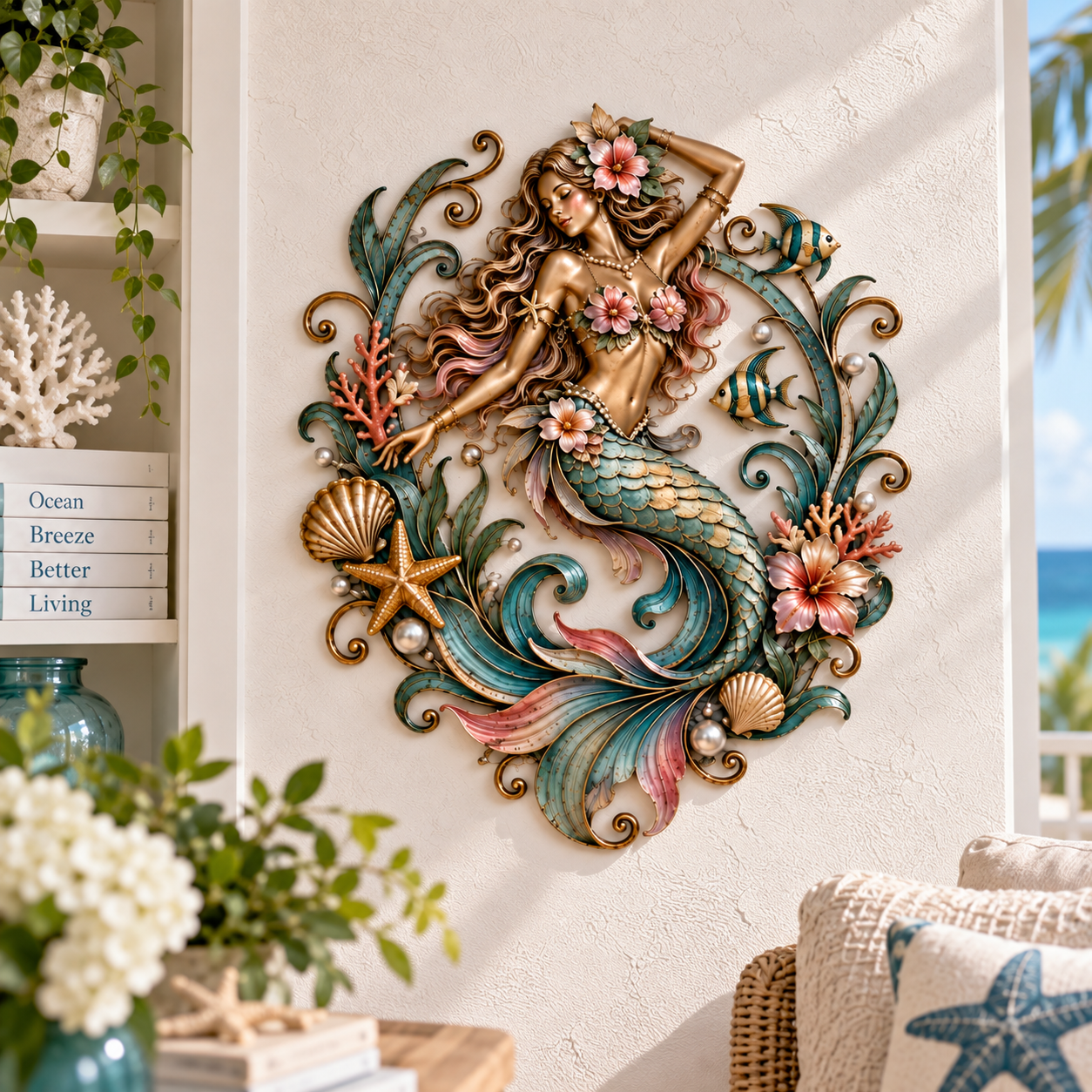 Mermaid Metal Wall Decor