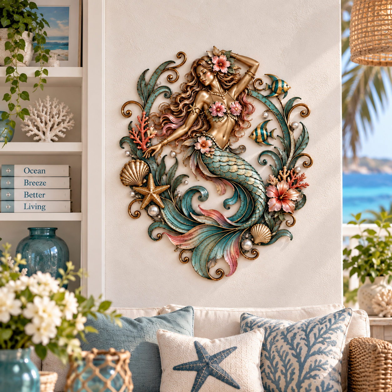 Mermaid Metal Wall Decor