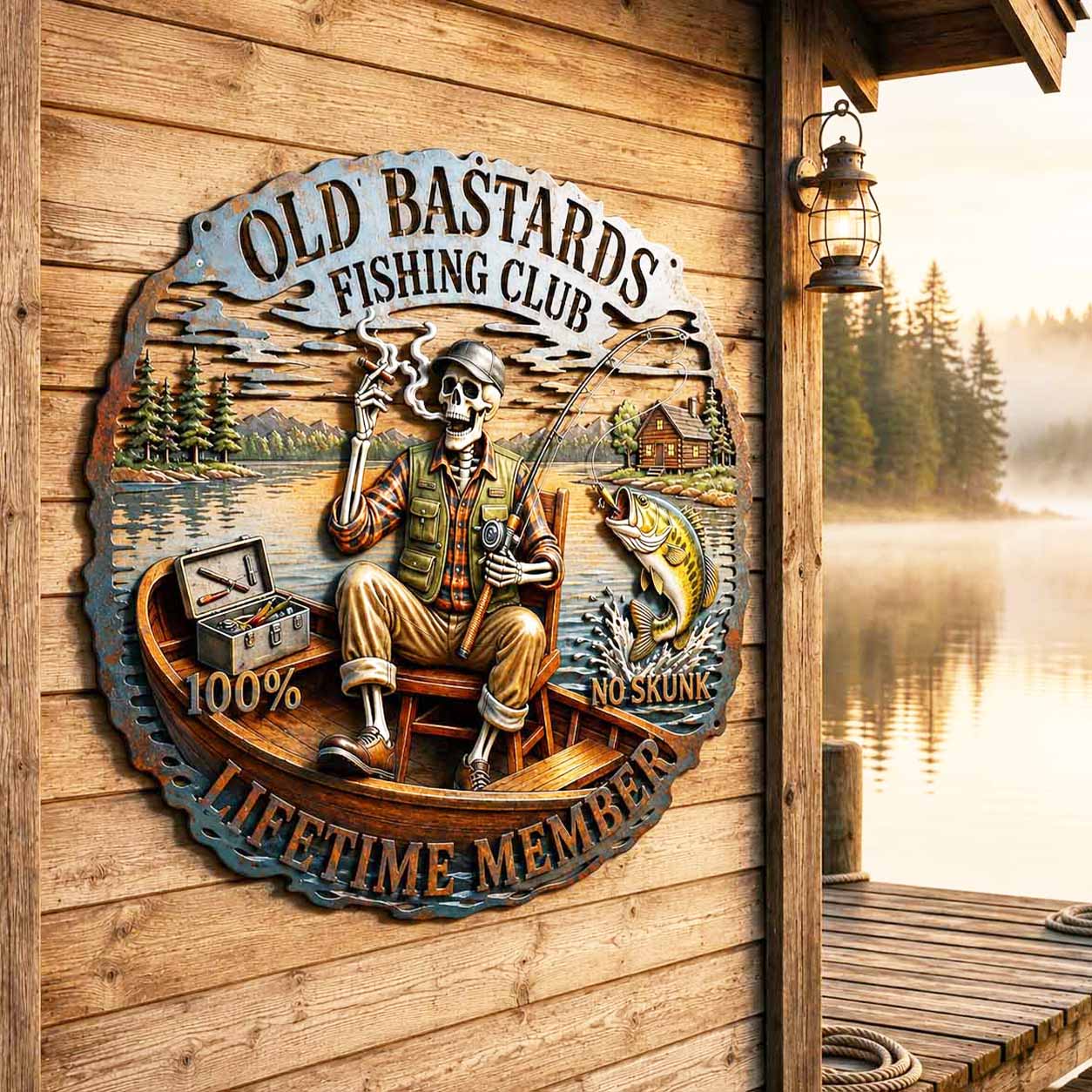 🎣Last Day 60% OFF - Vintage Fishing Club Metal Wall Art