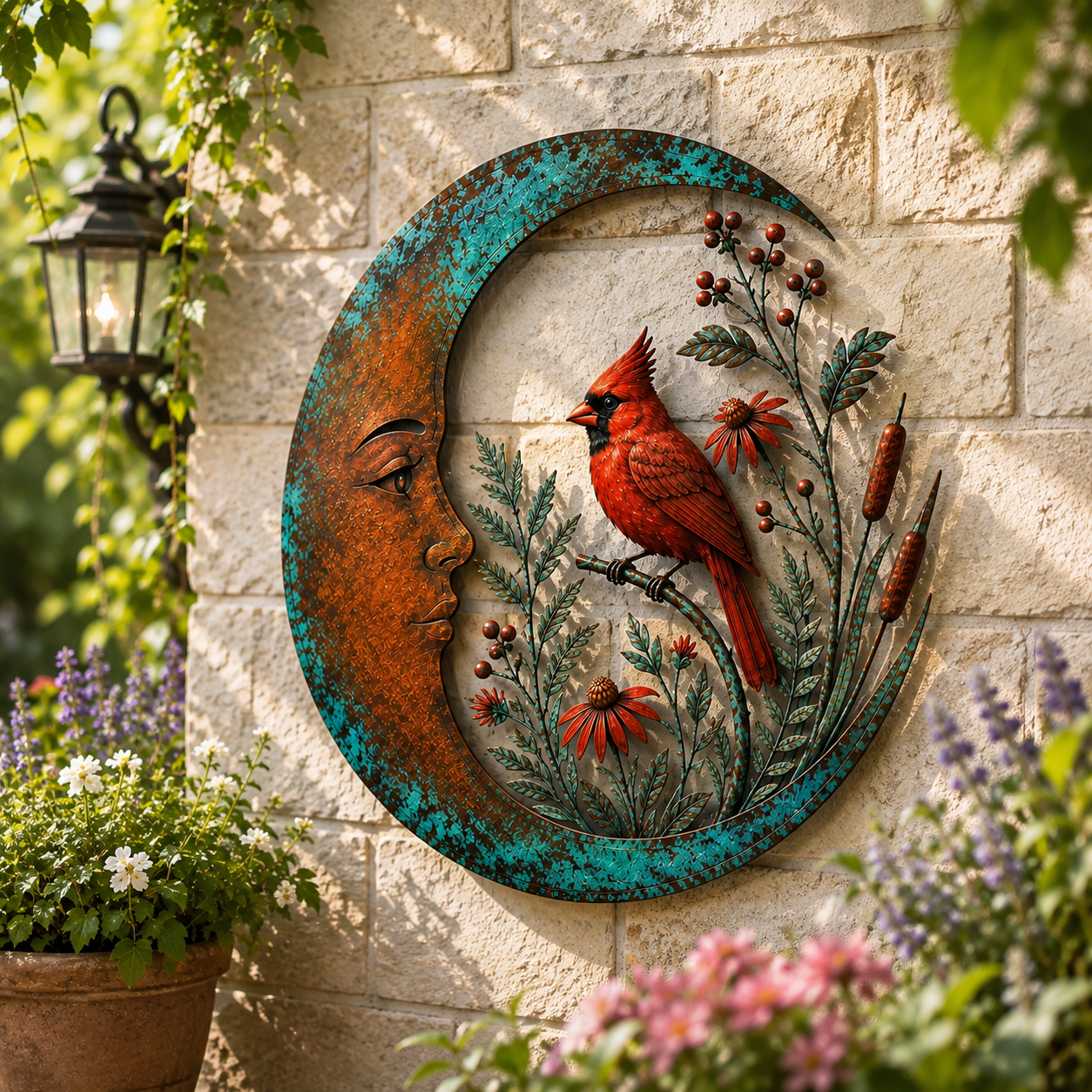 Moon Cardinal Wall Decor